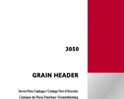 Parts Catalog for Case IH Headers model 3050