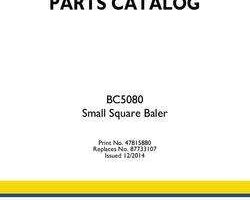 Parts Catalog for New Holland Balers model BC5080