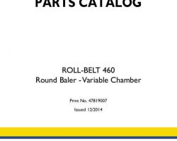 Parts Catalog for New Holland Balers model Roll-Belt 460