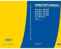 Operator's Manual for New Holland Sprayers model Guardian SP.345F