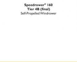Service Manual for New Holland Windrower model Speedrower 160