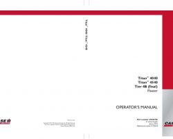 Operator's Manual for Case IH Sprayers model Titan 4040