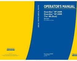 Operator's Manual for New Holland Sprayers model Guardian SP.300R