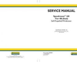 Electrical Wiring Diagram Manual for New Holland Windrower model Speedrower 160