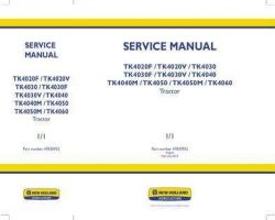 Service Manual for New Holland Tractors model TK4050