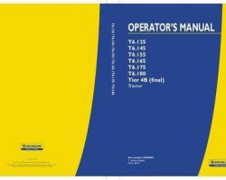 Operator's Manual for New Holland Tractors model T6.175