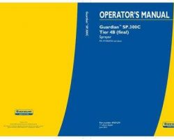 Operator's Manual for New Holland Sprayers model Guardian SP.300C