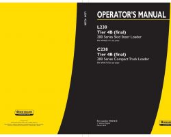 New Holland CE Skid steers / compact track loaders model C238 Operator's Manual
