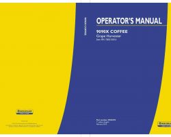 Operator's Manual for New Holland Harvesting equipment model 9090X