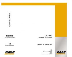 Case Excavators model CX300D Service Manual