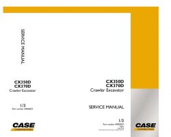 Case Excavators model CX350D Service Manual