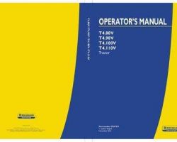 Operator's Manual for New Holland Tractors model T4.100V