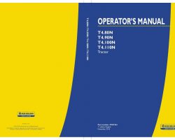 Operator's Manual for New Holland Tractors model T4.100N