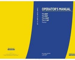 Operator's Manual for New Holland Tractors model T4.110F