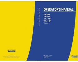 Operator's Manual for New Holland Tractors model T4.100F