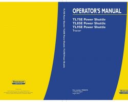 Operator's Manual for New Holland Tractors model TL75E