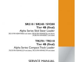 Case Skid steers / compact track loaders model TR270 Service Manual
