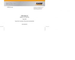 Service Manual on CD for Case Skid steers / compact track loaders model TR270