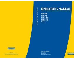 Operator's Manual for New Holland Tractors model TD5.85