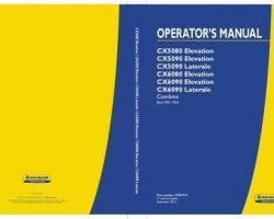 Operator's Manual for New Holland Combine model CX5080