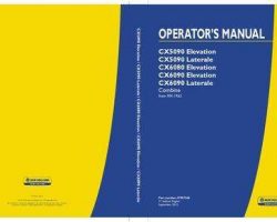 Operator's Manual for New Holland Combine model CX6080