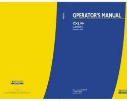 Operator's Manual for New Holland Combine model CX8.90