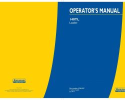 Operator's Manual for New Holland Tractors model 140TL