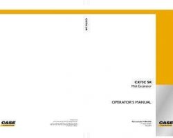 Case Excavators model CX75C SR Operator's Manual