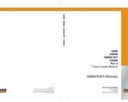Case Loader backhoes model 580SN_WT Operator's Manual