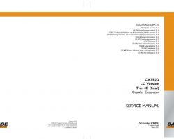 Case Excavators model CX350D Electrical Wiring Diagram Manual