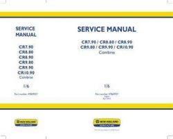 Service Manual for New Holland Combine model CR8.80