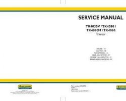 Engine Service Manual for New Holland Tractors model TK4030V