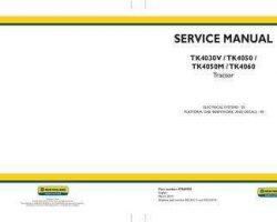 Electrical Wiring Diagram Manual for New Holland Tractors model TK4050