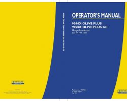 Operator's Manual for New Holland Harvesting equipment model 9090X