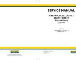 Engine Service Manual for New Holland Combine model CR6.90
