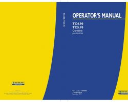 Operator's Manual for New Holland Combine model TC4.90