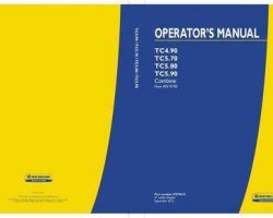 Operator's Manual for New Holland Combine model TC5.70