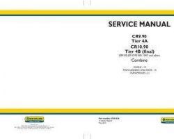 Engine Service Manual for New Holland Combine model CR10.90