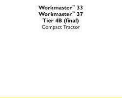 Service Manual for New Holland Tractors model Workmaster 33