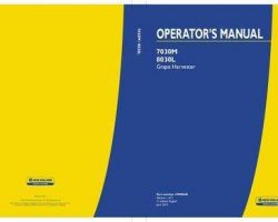Operator's Manual for New Holland Harvesting equipment model 8030L