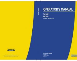 Operator's Manual for New Holland Harvesting equipment model 7030M