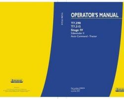 Operator's Manual for New Holland Tractors model T7.315