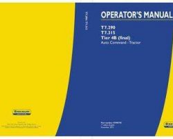 Operator's Manual for New Holland Tractors model T7.315