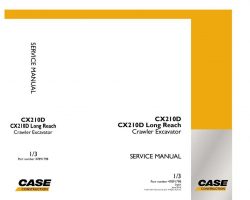 Case Excavators model CX210D Service Manual