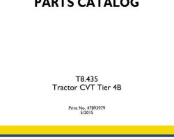 Parts Catalog for New Holland Tractors model T8.435