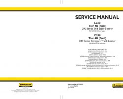 New Holland CE Skid steers / compact track loaders model C238 Service Manual
