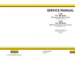 New Holland CE Skid steers / compact track loaders model C238 Tier 4B Electrical system Service Manual