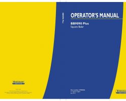 Operator's Manual for New Holland Combine model BB9090