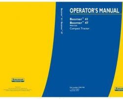 Operator's Manual for New Holland Tractors model Boomer 41