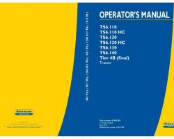 Operator's Manual for New Holland Tractors model TS6.110
